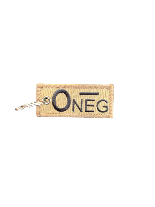 Embroidered blood type keyring