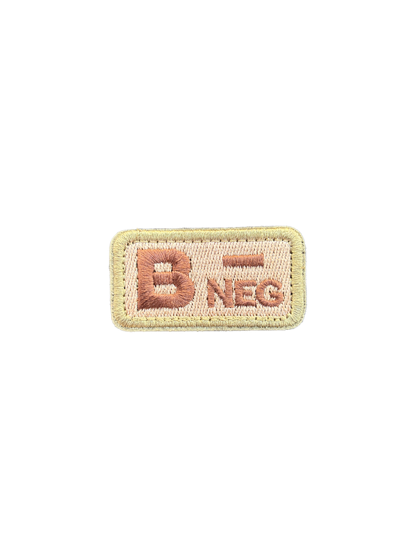 Blood type velcro patches