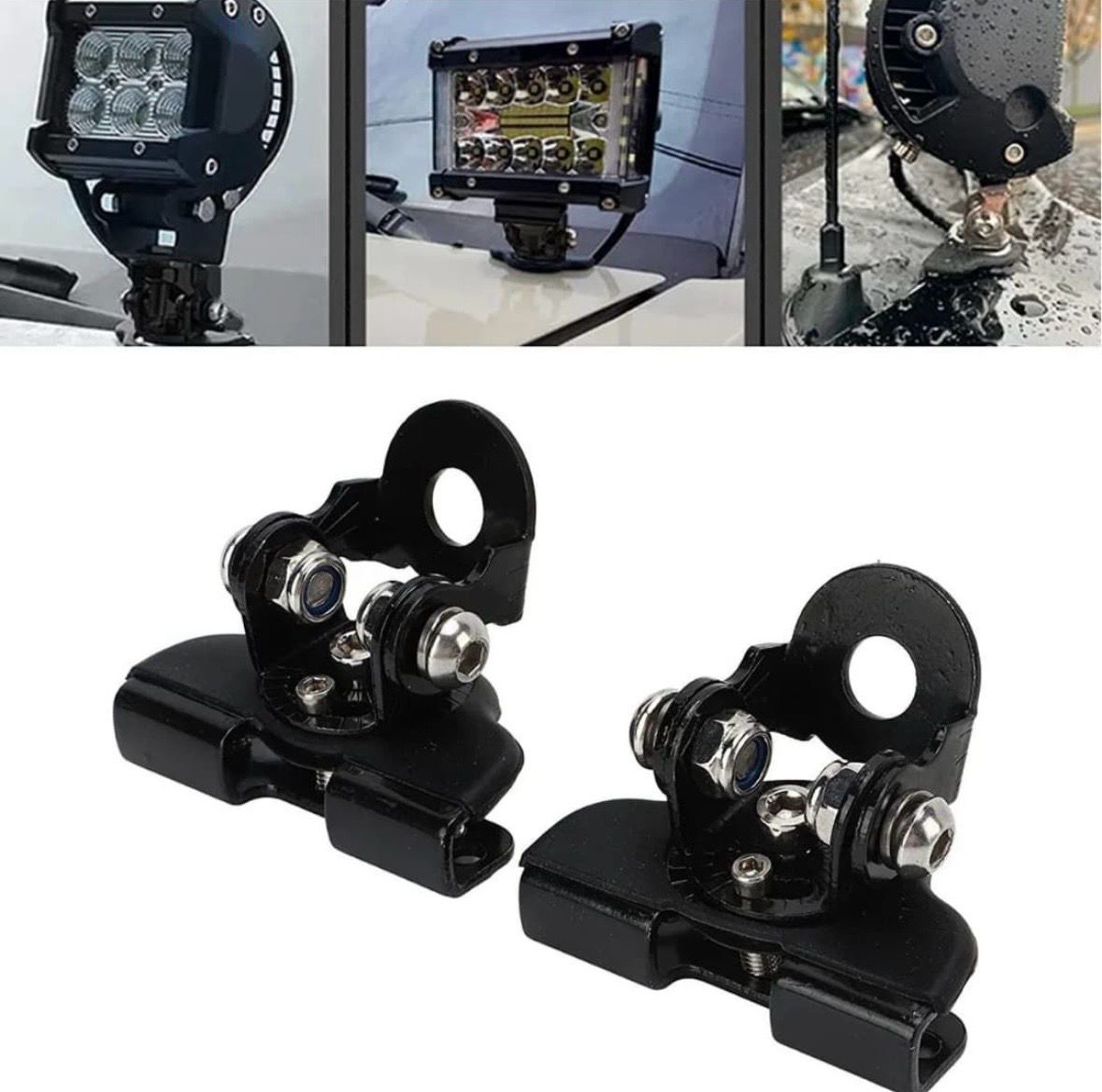 Spot light bonnet brackets - Set of 2