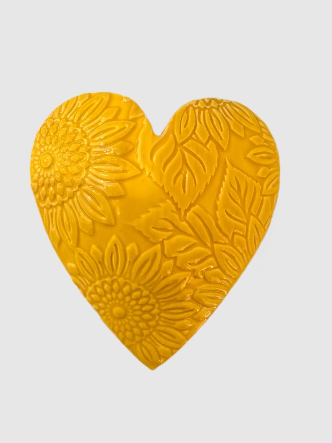 Yellow Floral  Heart