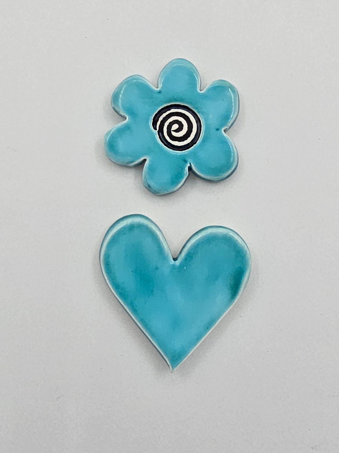 Flower &amp; Heart magnet set