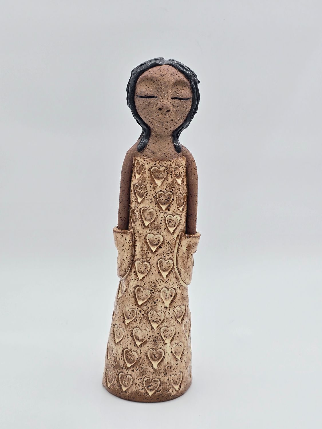 high fired lady with hearts