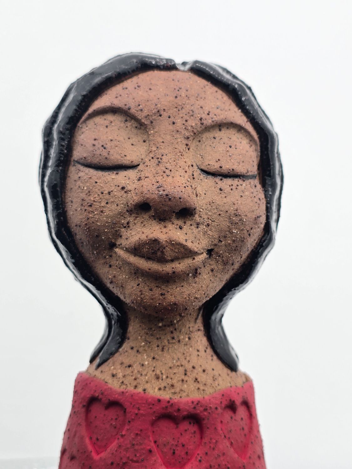 high fired lady with hearts