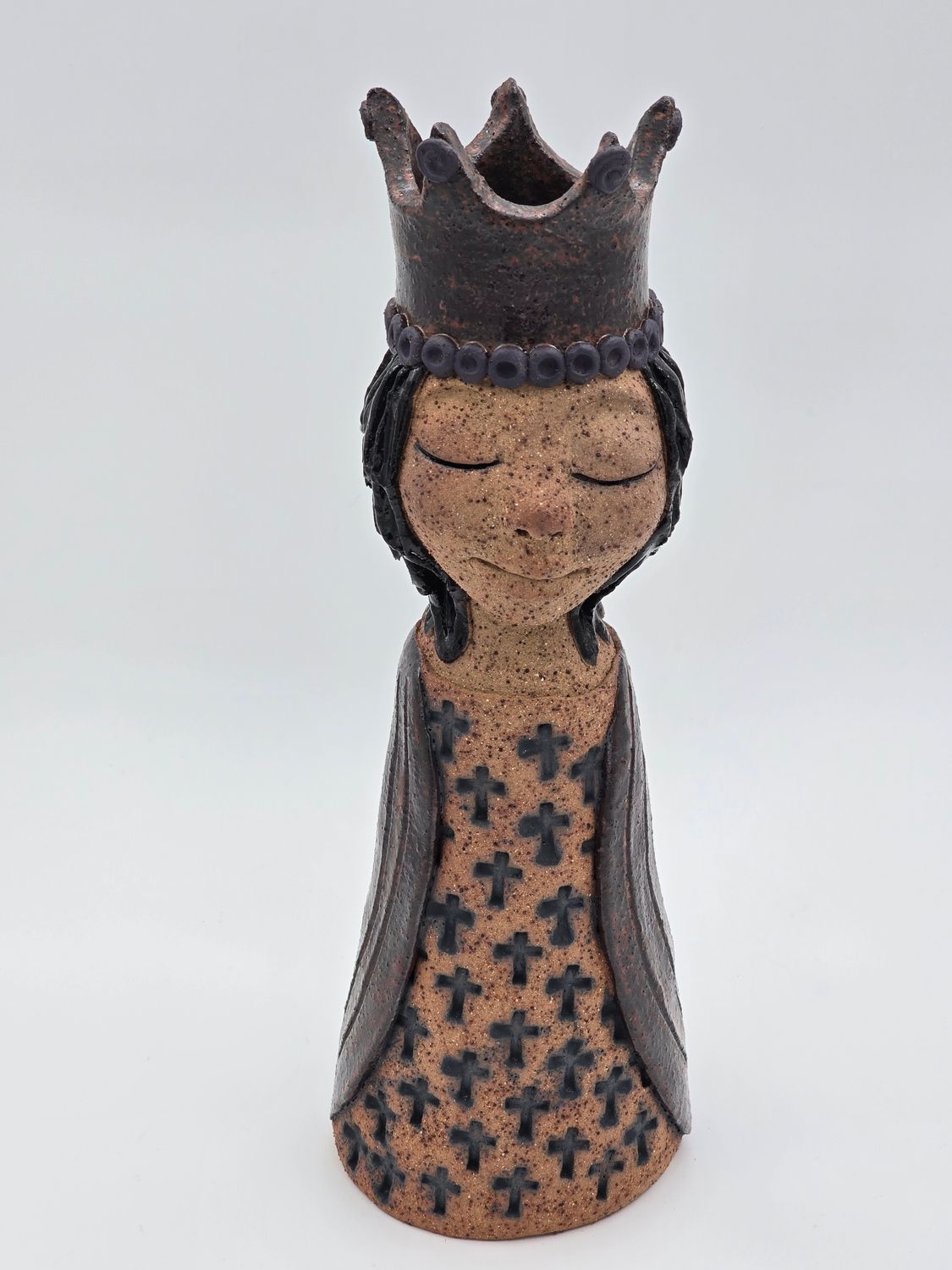 Crowned lady ,high fired