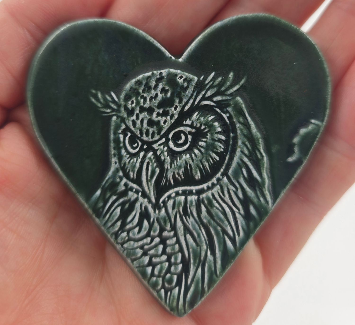 Green Owl heart
