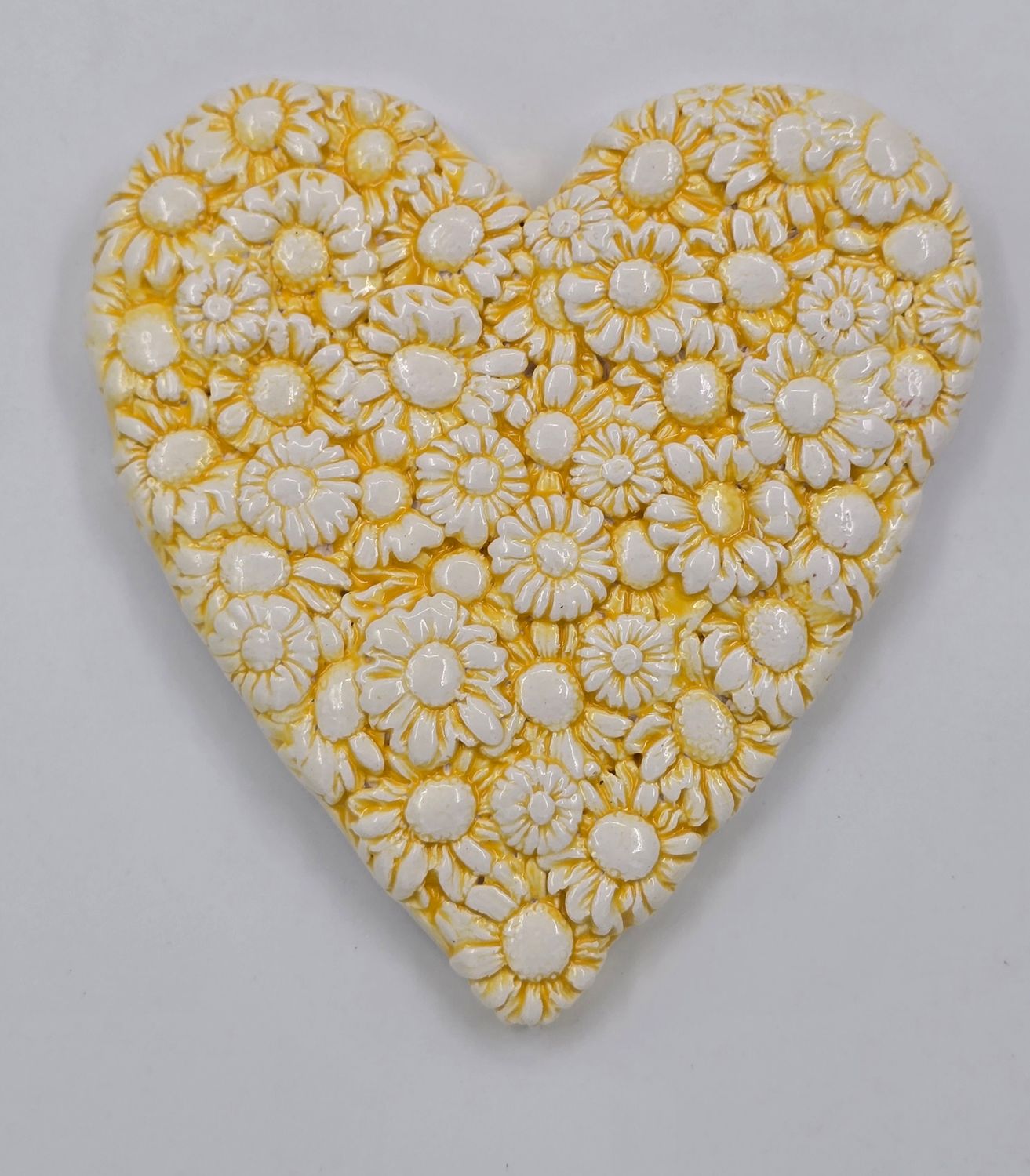 Yellow  and white flower heart
