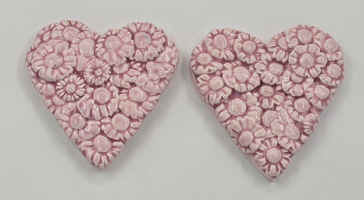 small flower hearts in pink