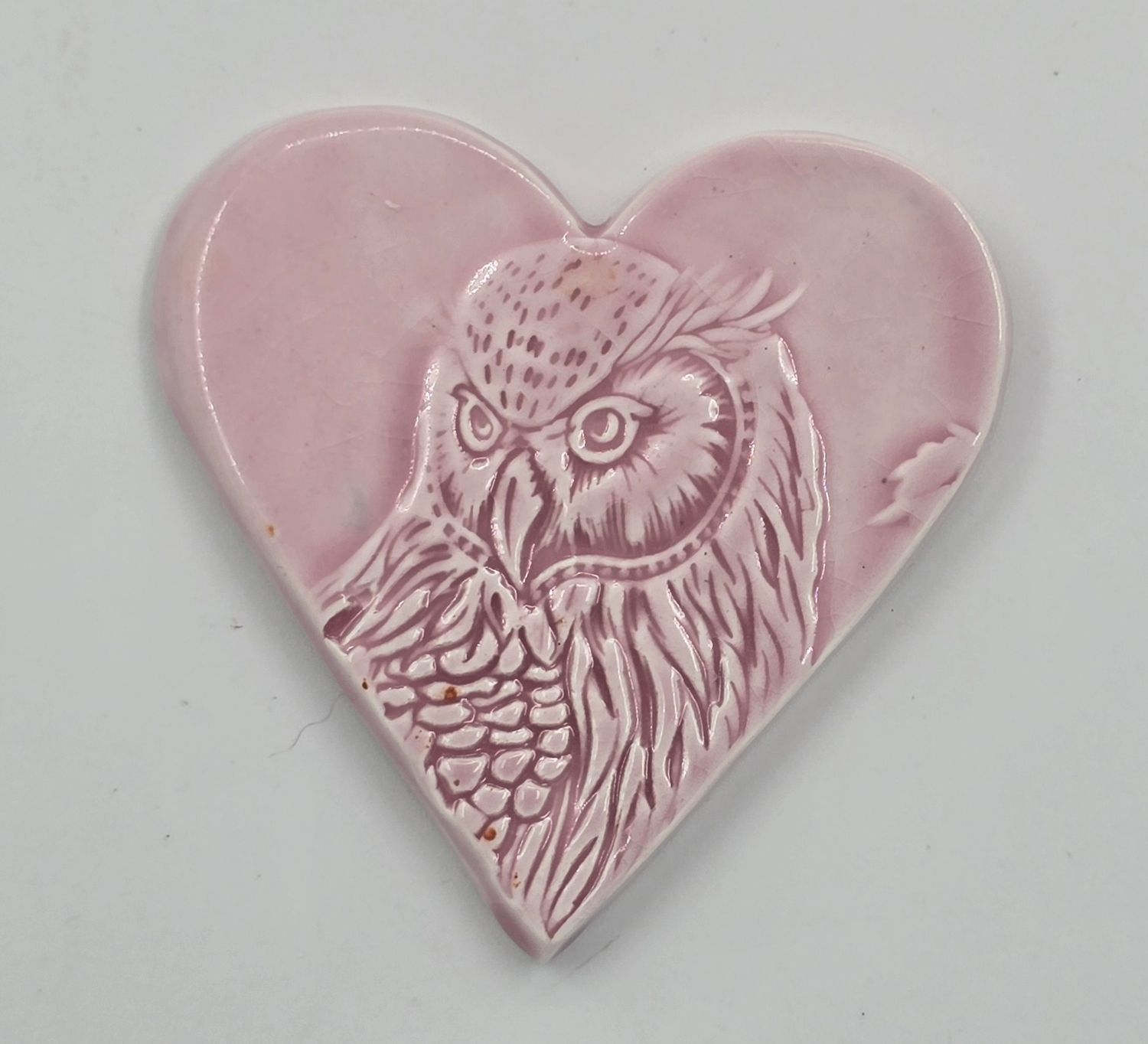 Pink owl Heart
