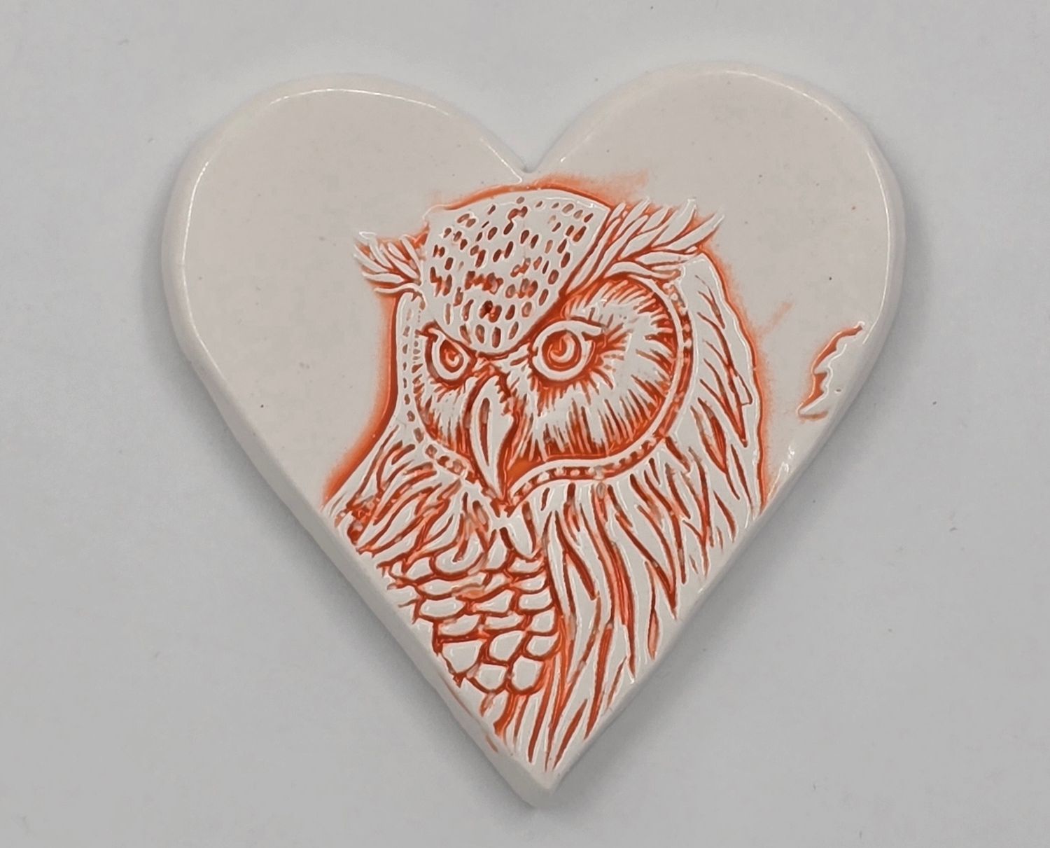 Orange owl heart