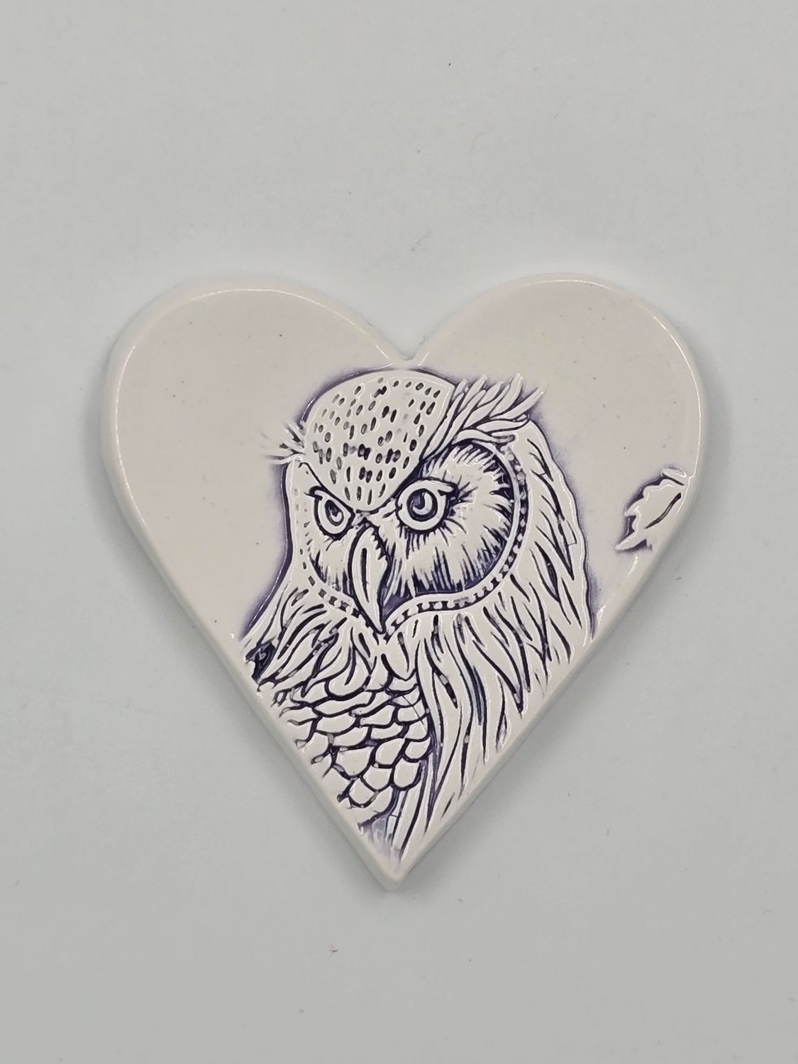 Purple owl heart