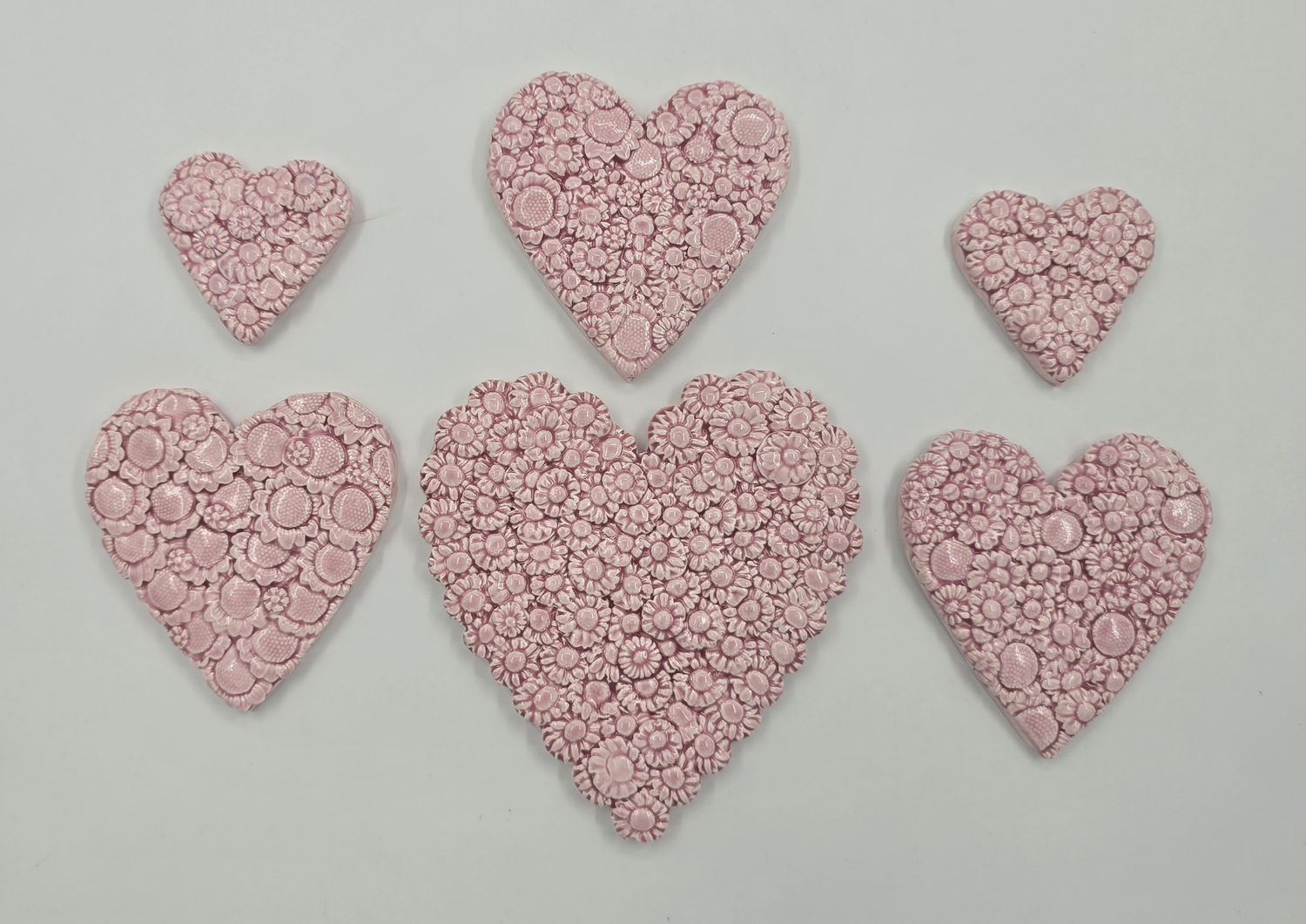 Large Pretty Pink flower  heart