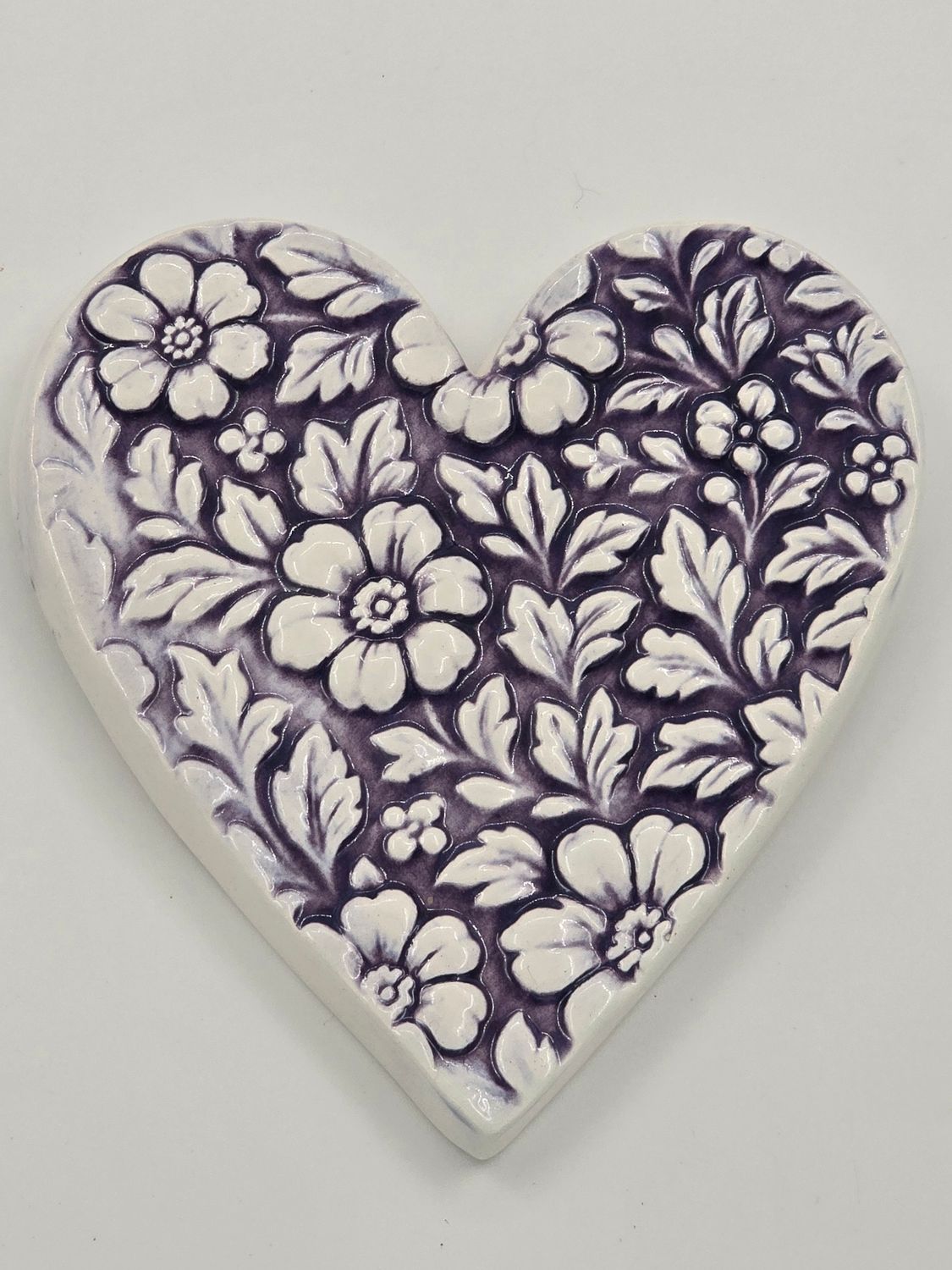 Purple Floral  Heart