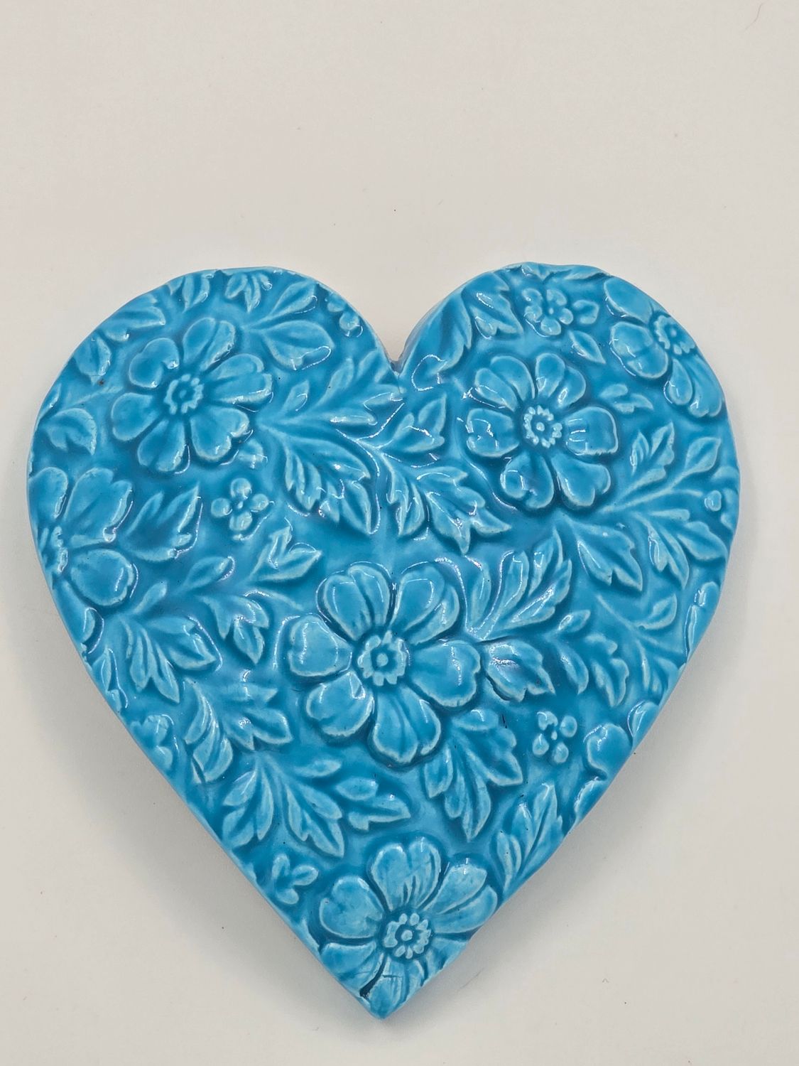 Blue floral  heart