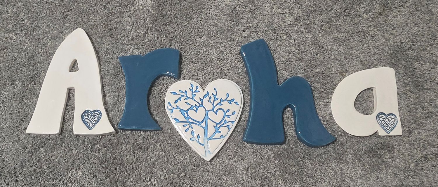 AROHA wall letters