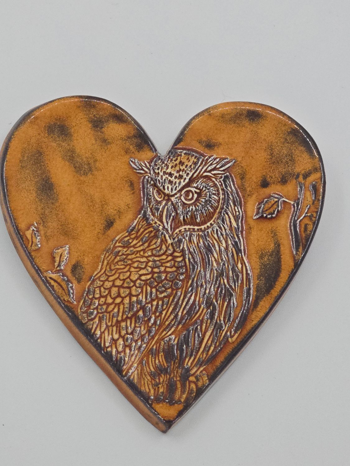 Amber Owl heart