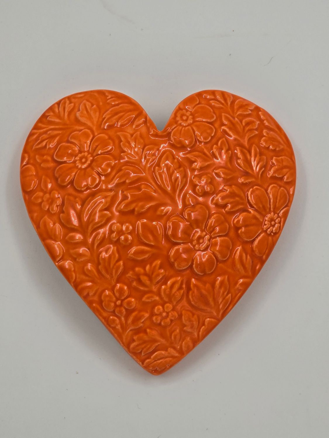 Orange floral  heart