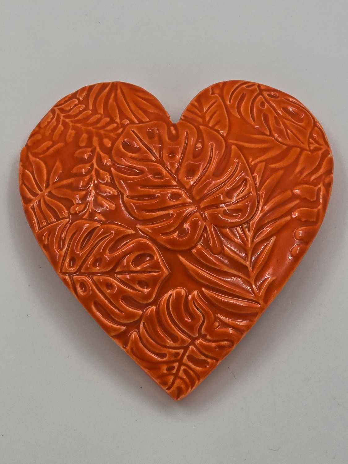 Orange leaf heart