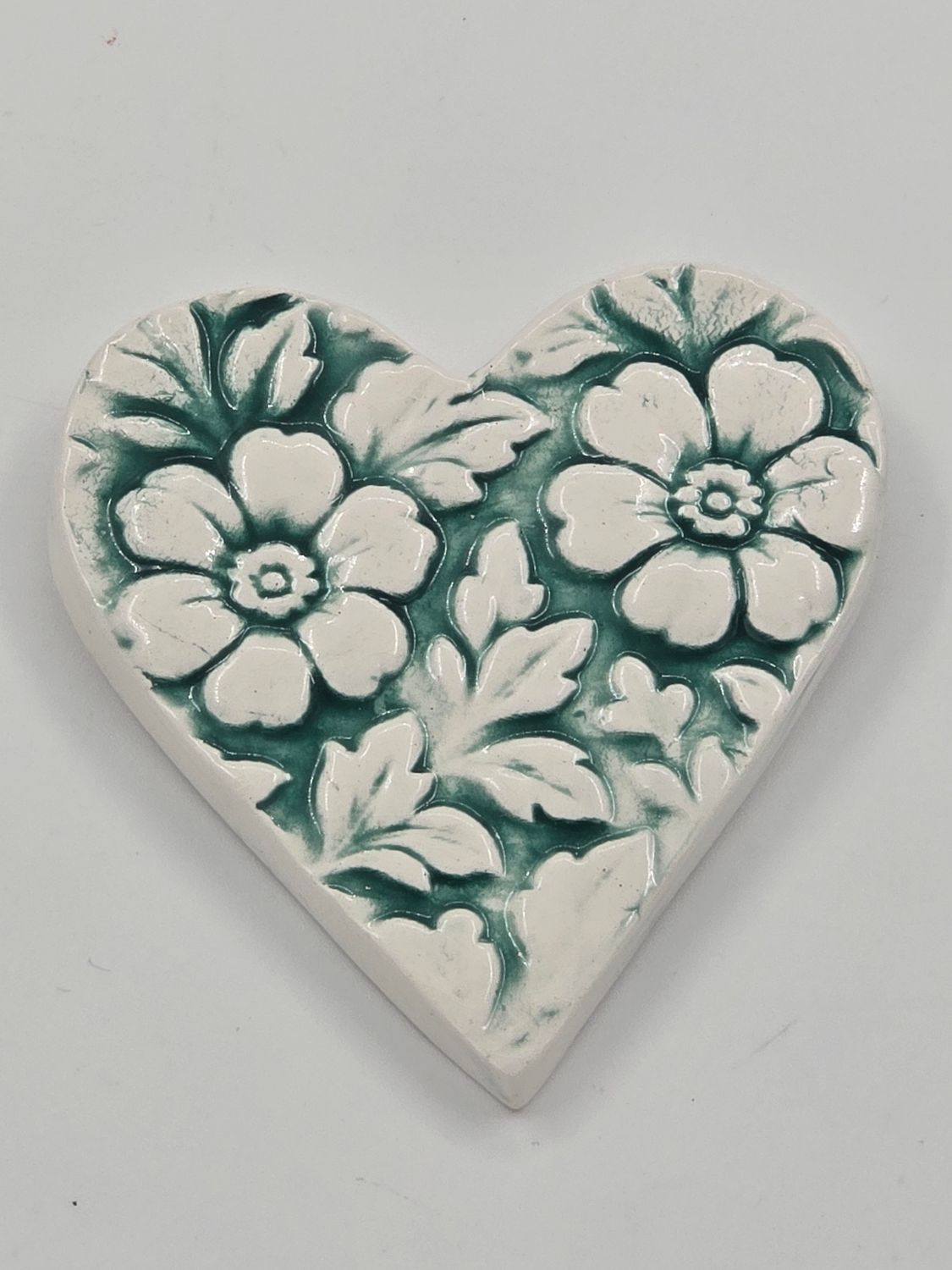 small Floral green Heart