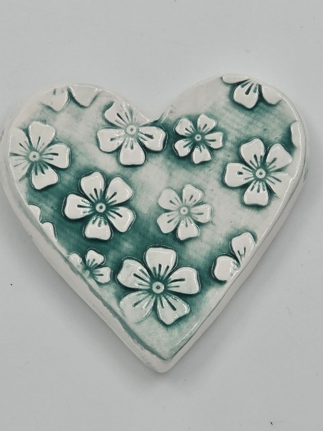 Green flower heart