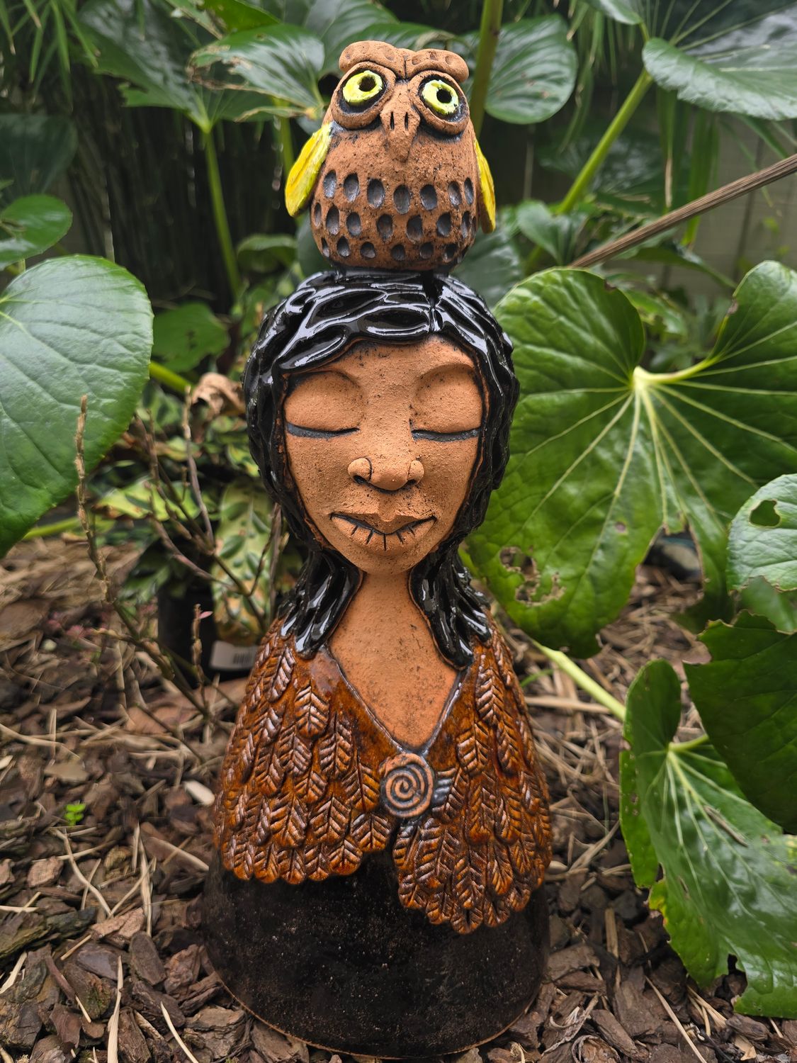 Lady with owl