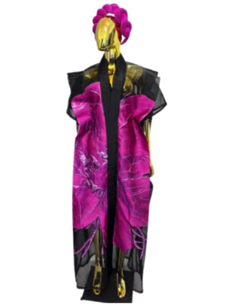 Pink and Black African boubou