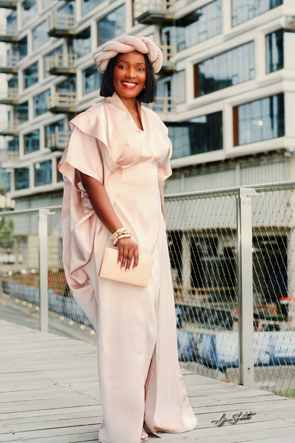 Elegant Satin Embellished Boubou Set