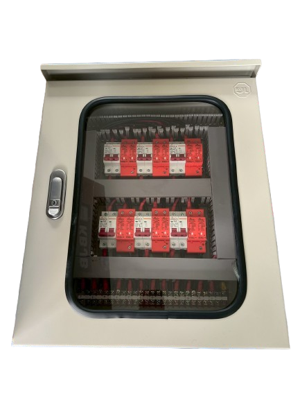 SOLAR DC BREAKER BOX 1000V/25A WITH SPD +/- 6 INPUT