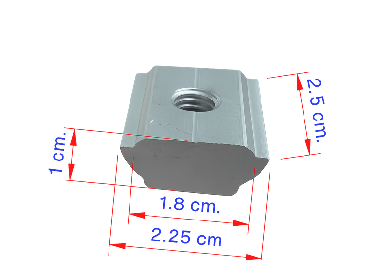 NUTS FOR RAIL 2.25*2.5*1.0 CM.