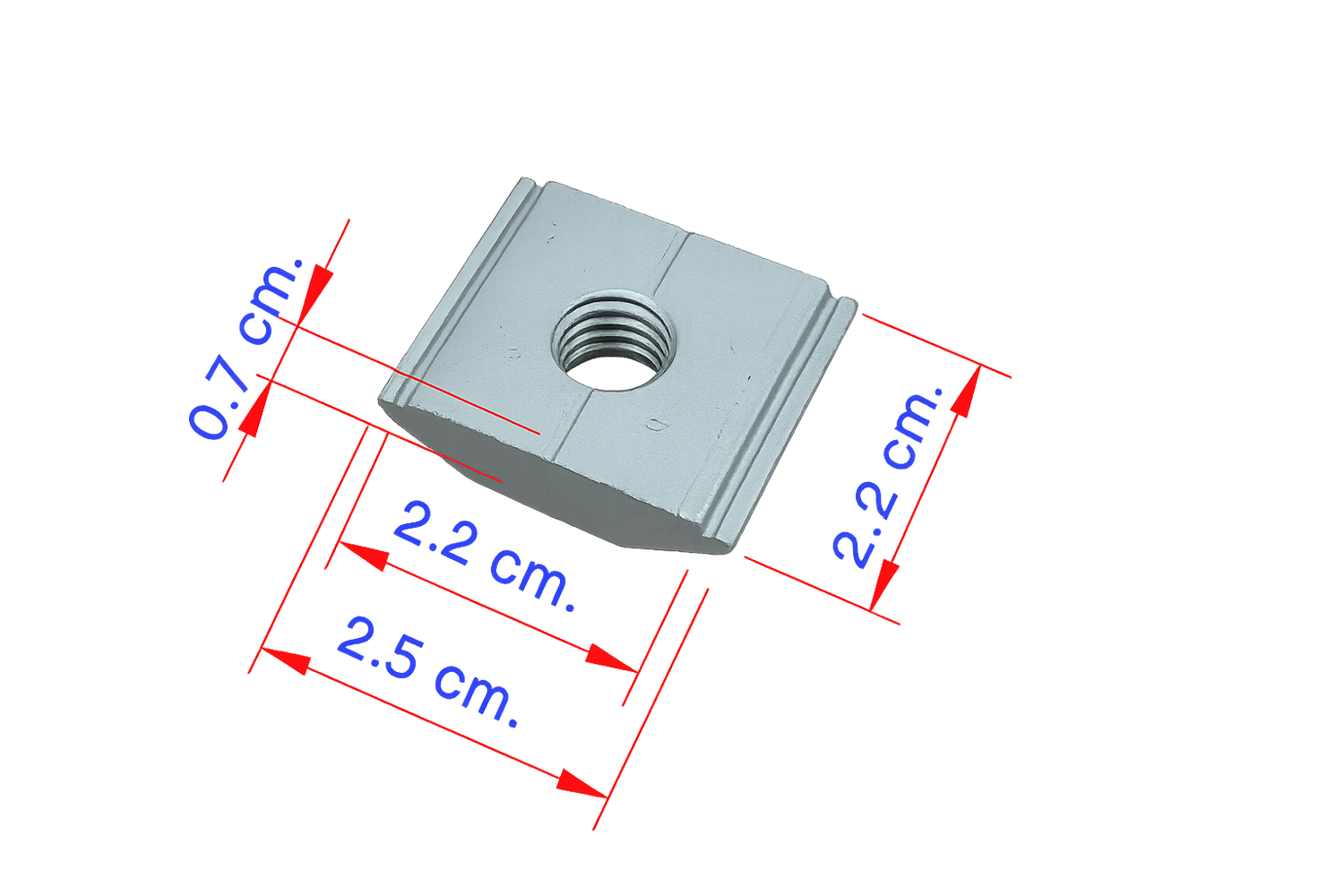 NUTS FOR RAIL 2.5*2.2*0.7 CM.