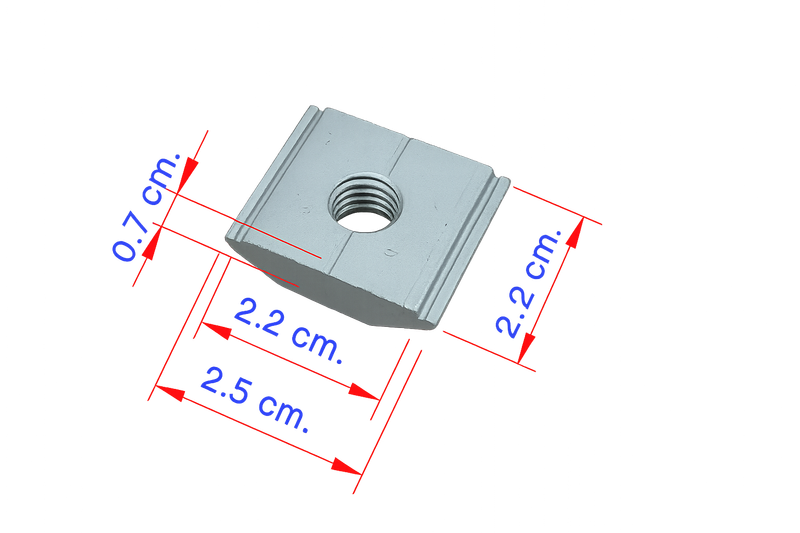NUTS FOR RAIL 2.5*2.2*0.7 CM.