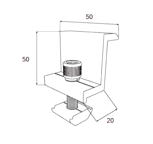 MIBET END CLAMP KIT 30/35 MM.