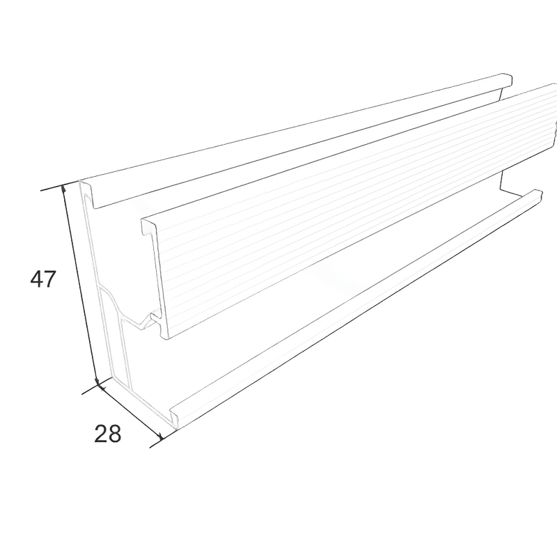 MIBET MA RAIL H47 4800MM.