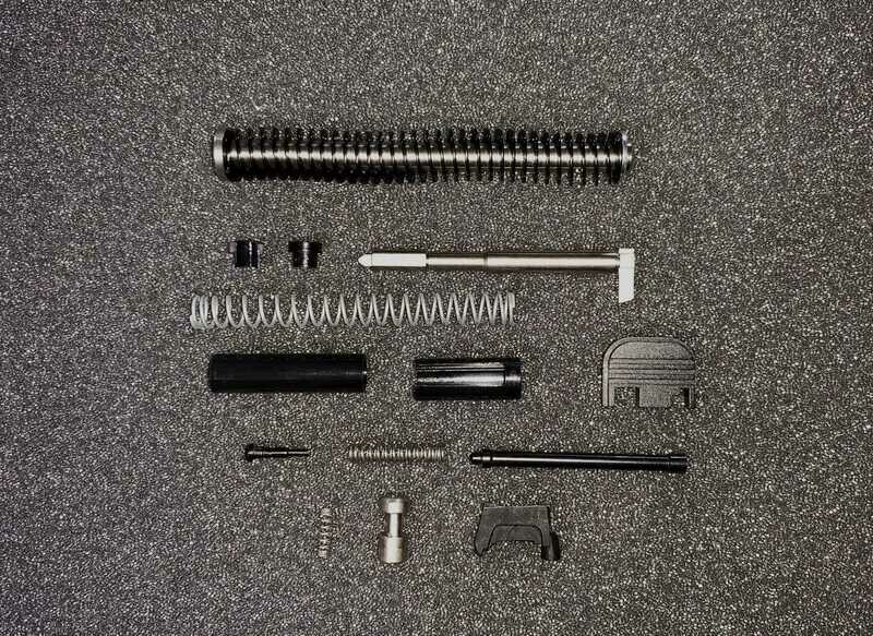 Glock® 17 Gen 3 Compatible Slide Parts Kit with Stainless Steel Guide Rod Glock® 17 Gen 3 Compatible Slide Parts Kit with Stainless Steel Guide Rod