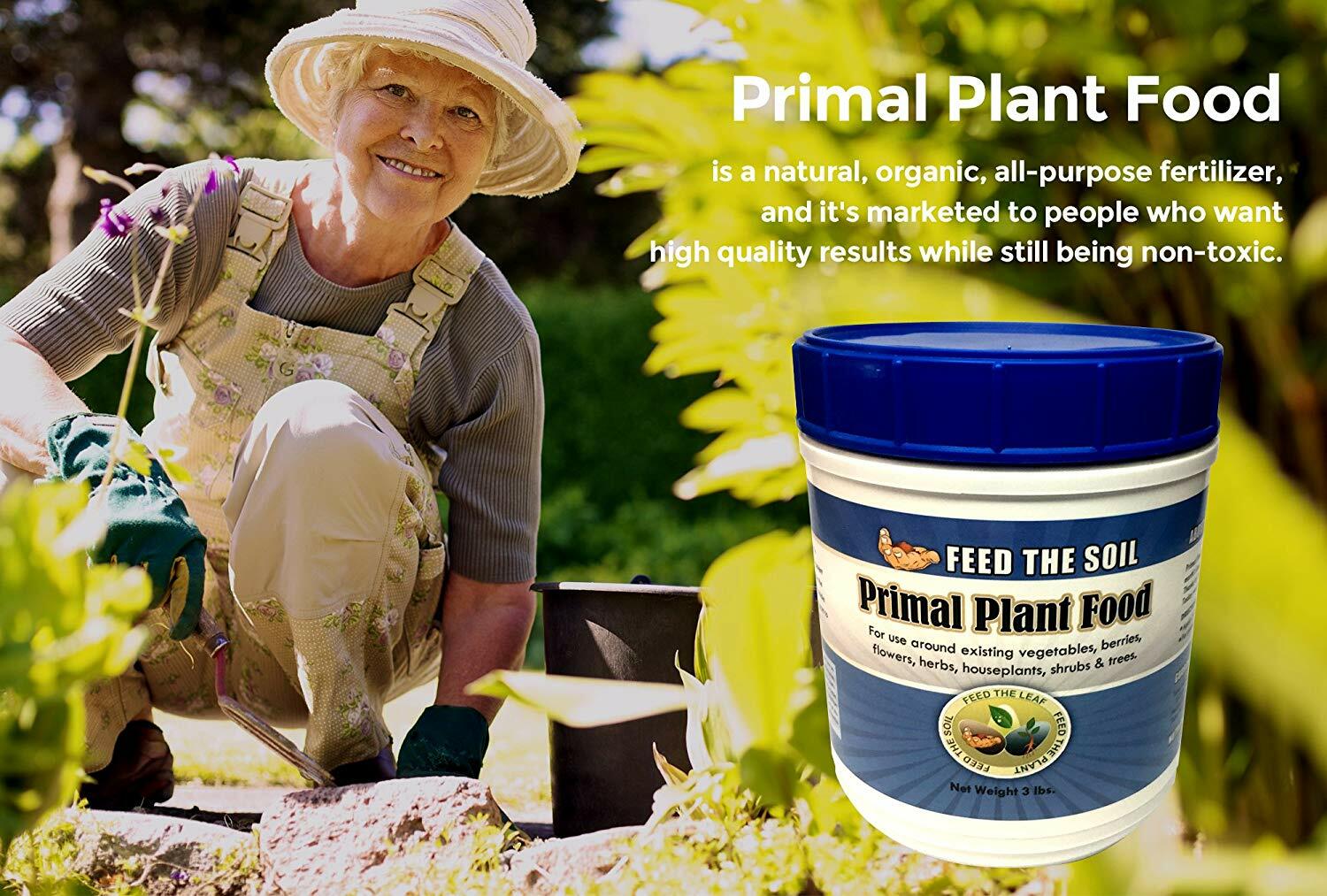 Primal Plant Food - Rock-Powder Based Organic Ingredients, 3 lbs.