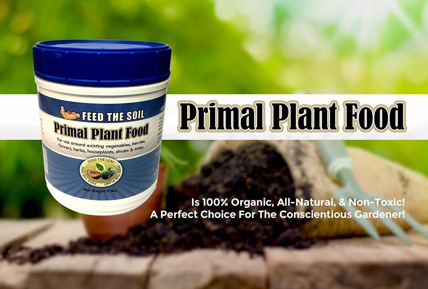 Primal Plant Food - Rock-Powder Based Organic Ingredients, 3 lbs.