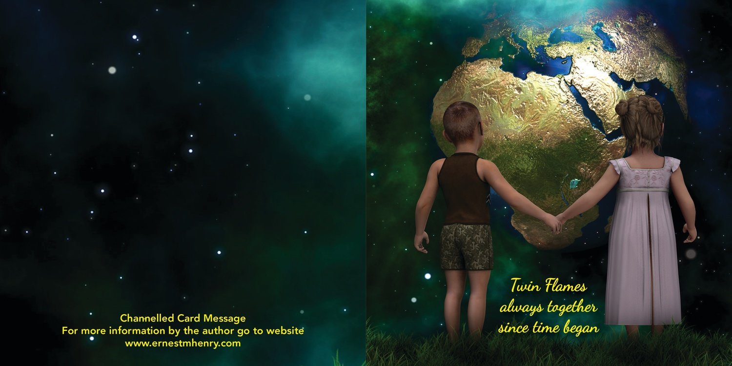 Inspirational channelled message card - Twin Flame since time began Inspirational channelled message card - Twin Flame since time began