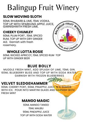 Spritzer and cocktail ideas