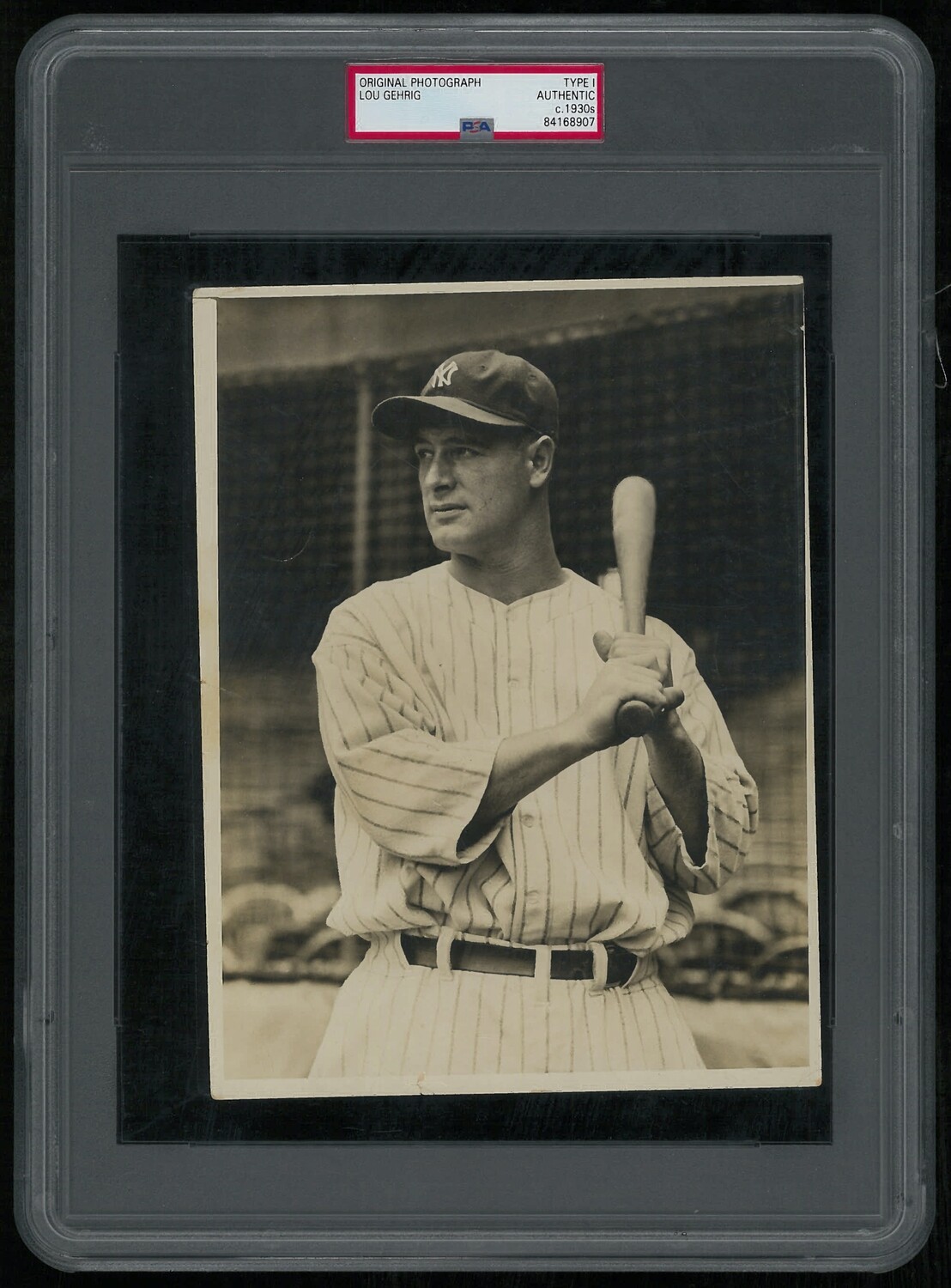 1930s LOU GEHRIG Yankees Original Batting Stance 7x9 Photo PSA/DNA Type 1