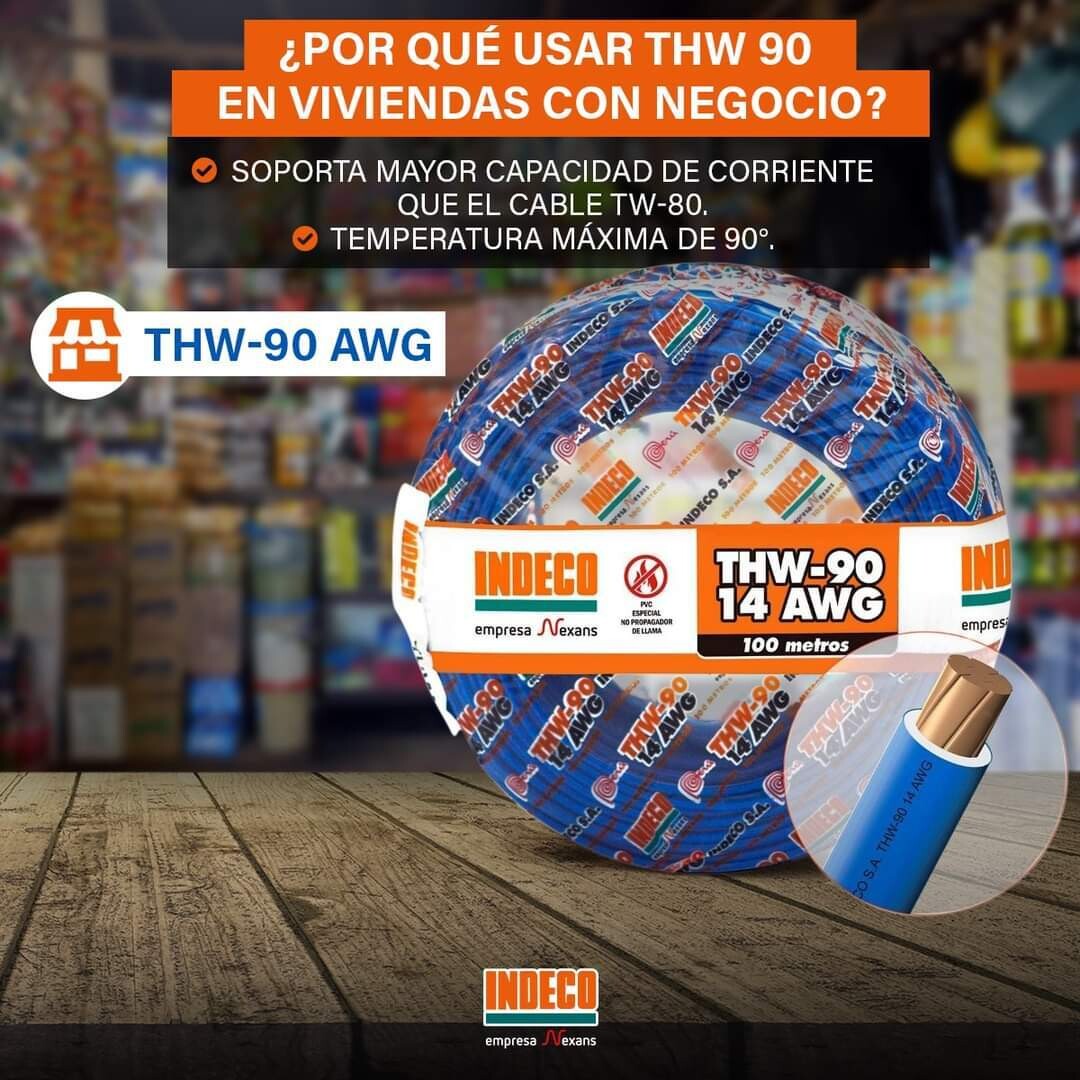 CABLE THW90 14AWG INDECO BLANCO - COMPRAR AHORA