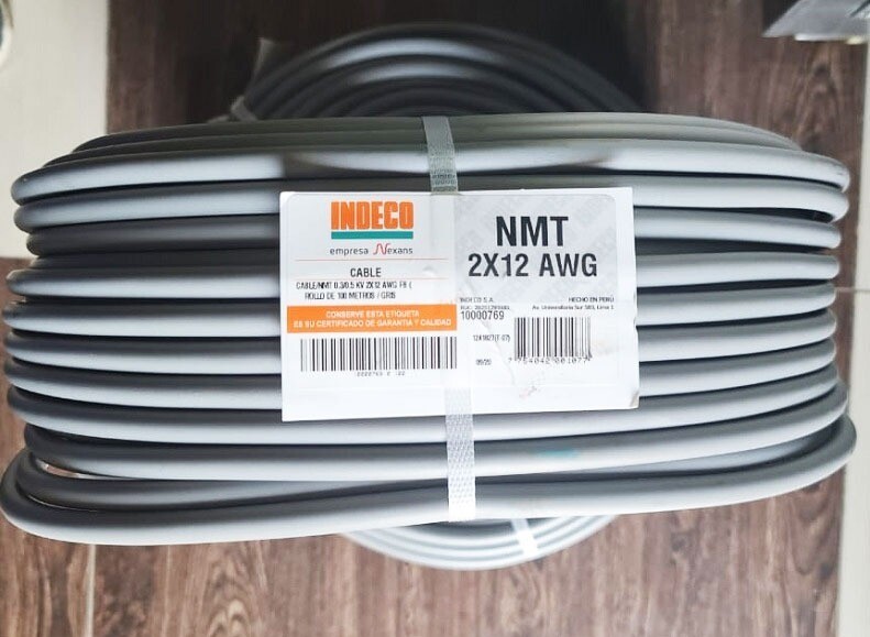 Cable Vulcanizado 2x12AWG indeco