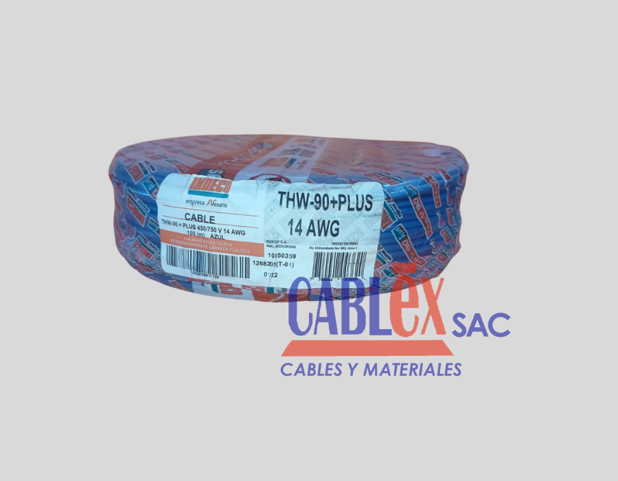 CABLE THW90 14AWG AZUL