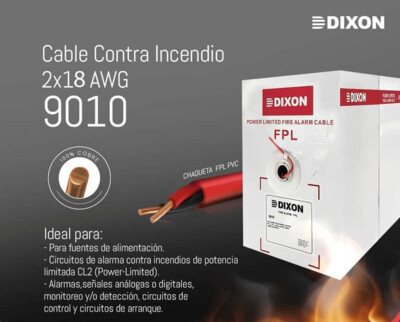 CABLE FPL 2X18 AWG DIXON 9010