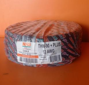 Cable THW90 12AWG NEGRO