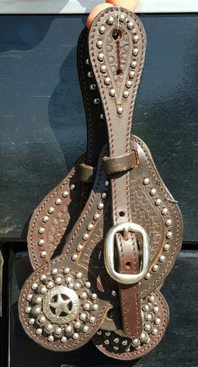 Heavy Leather Spur Straps
