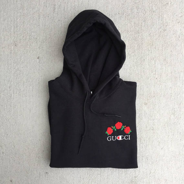 champion and gucci hoodie