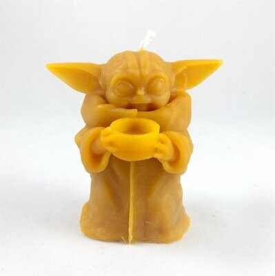 Baby Yoda Beeswax Candle