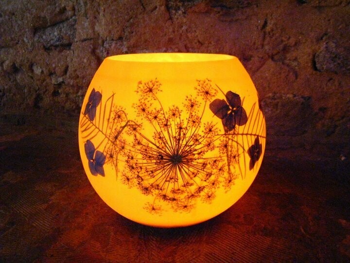A Beeswax Luminary Candle