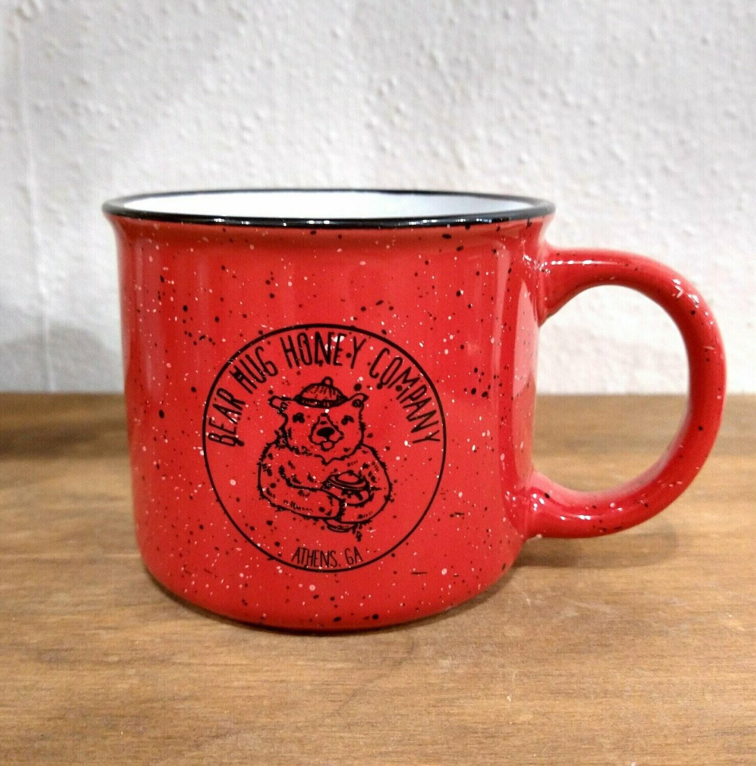 Coffee Mug Bear Hug Logo, Red