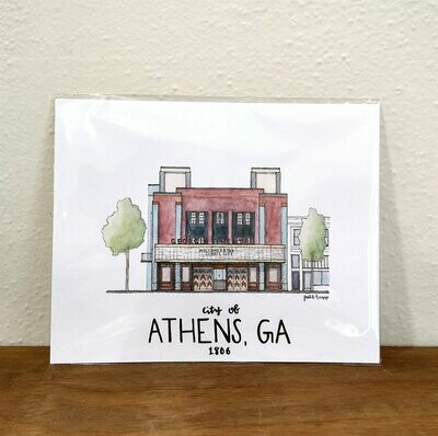 Art Print, Athens Georgia Theatre