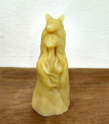 Wolf Woman Beeswax Candle